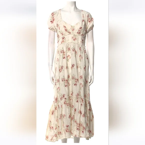 LoveShackFancy | Dresses | Loveshackfancy Angie Linen Floral Midi Dress  Medium Size 6 | Poshmark